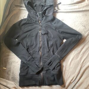 Women's Black lulu lemon  Zip-Up Hoodie